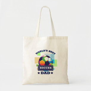 World's Best Soccer Dad Father's Day Tote Bag