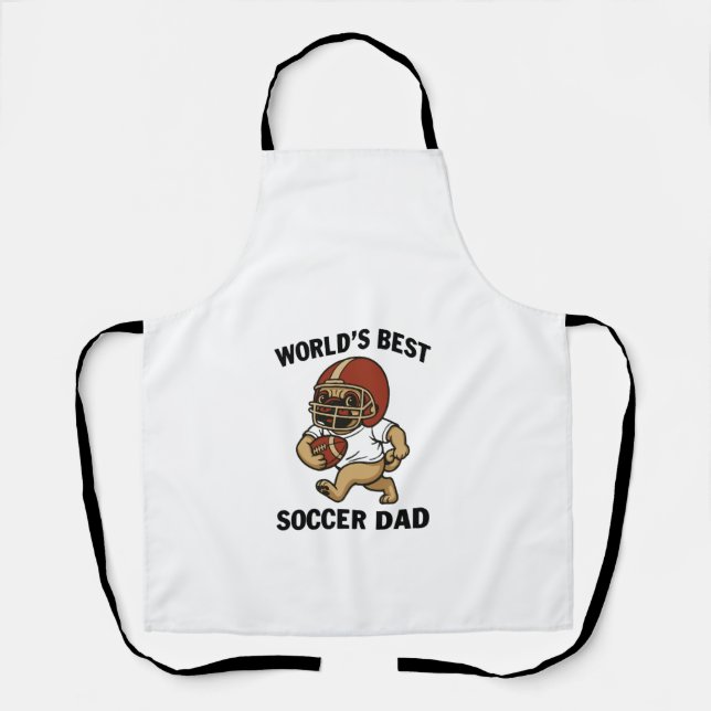 World's Best Soccer Dad - Pug player Apron (Front)