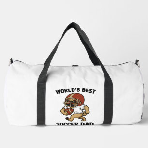 World's Best Soccer Dad - Pug player Duffle Bag