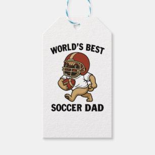 World's Best Soccer Dad - Pug player Gift Tags