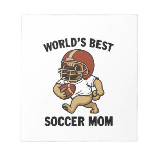 WORLD'S BEST SOCCER MOM - PUG PLAYER NOTEPAD