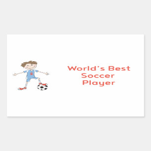 World's Best Soccer Player Rectangular Sticker