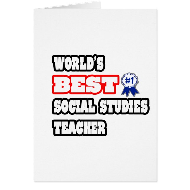 World's Best Social Studies Teacher (Front)