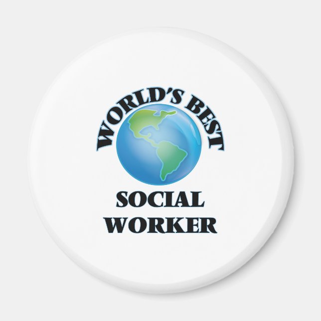 World's Best Social Worker Magnet (Front)