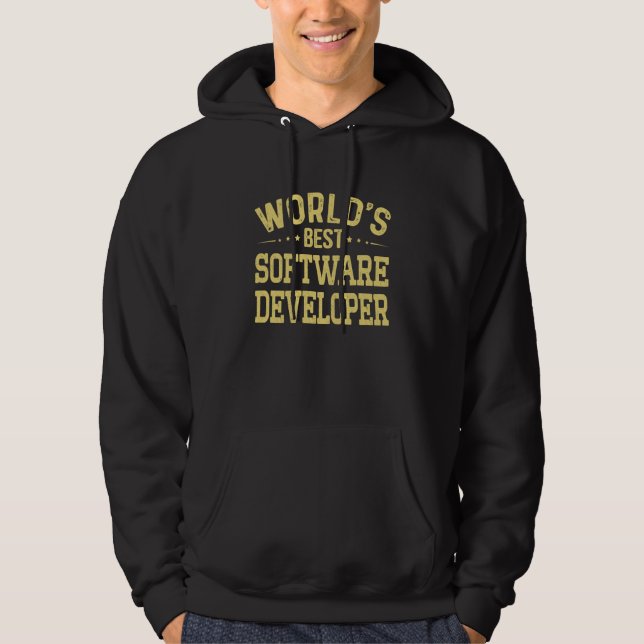 World's Best Software Developer Job Title Software Hoodie (Front)