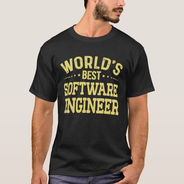 World's Best Software Engineer Job Title Software  T-Shirt (Front)