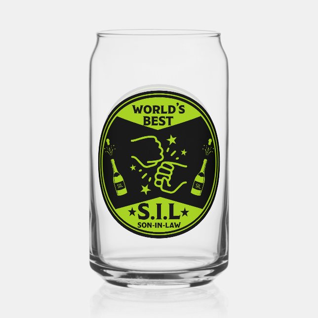 World's Best Son-In-Law Can Glass (Front)