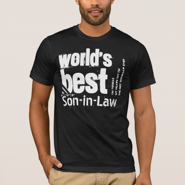 World's Best SON-IN-LAW Grunge Text V20J T-Shirt (Front)