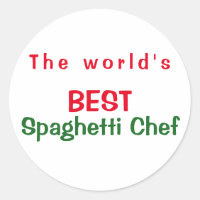 World's Best Spaghetti Chef - red white green
