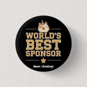 World's Best Sponsor Ever Food Bank Volunteers 3 Cm Round Badge