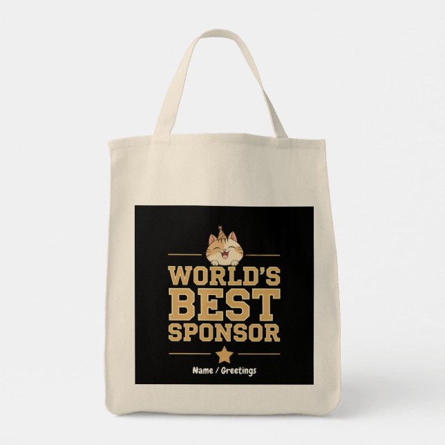 World's Best Sponsor Ever Food Bank Volunteers Tote Bag (Back)