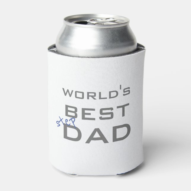 World's Best Stepdad Custom Can Cooler (Can Front)