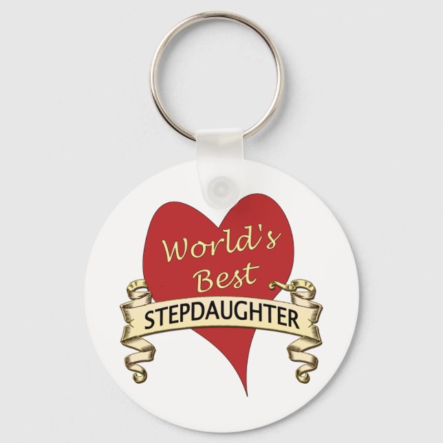 World's Best Stepdaughter Key Ring (Front)