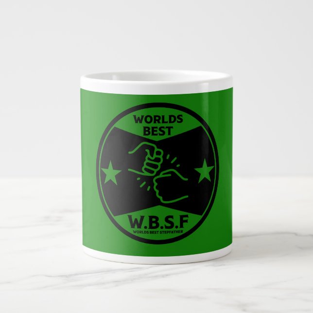 WORLDS BEST STEPFATHER LARGE COFFEE MUG (Front)