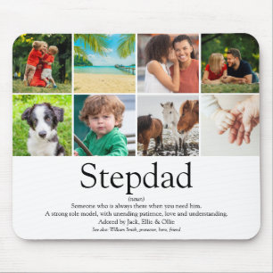 World's Best Stepfather Stepdad Definition 8 Photo Mouse Pad