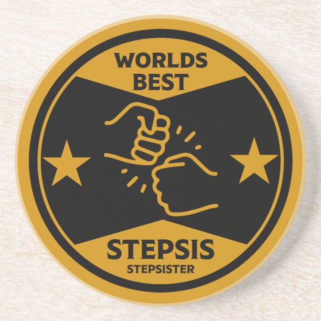 Worlds Best Stepsister Coaster (Front)