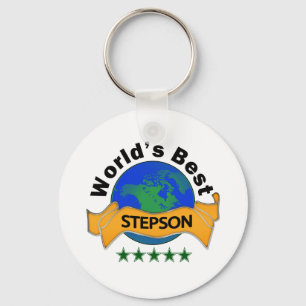 World's Best Stepson Key Ring