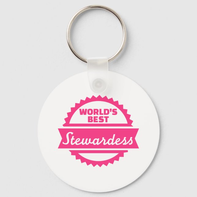 World's best Stewardess Key Ring (Front)
