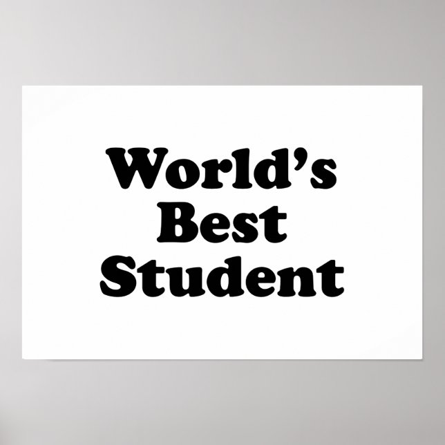 World's Best Student Poster (Front)