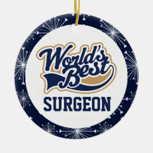 Worlds Best Surgeon Gift Ceramic Ornament