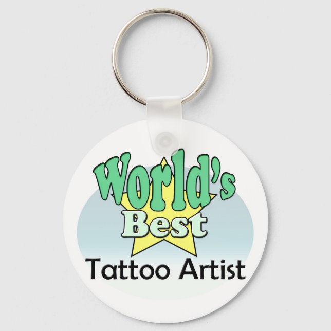World's Best Tattoo Artist Key Ring (Front)