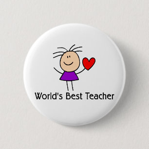 World's Best Teacher 6 Cm Round Badge