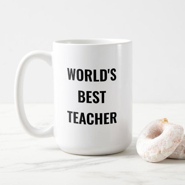 World's Best Teacher coffee mug (With Donut)