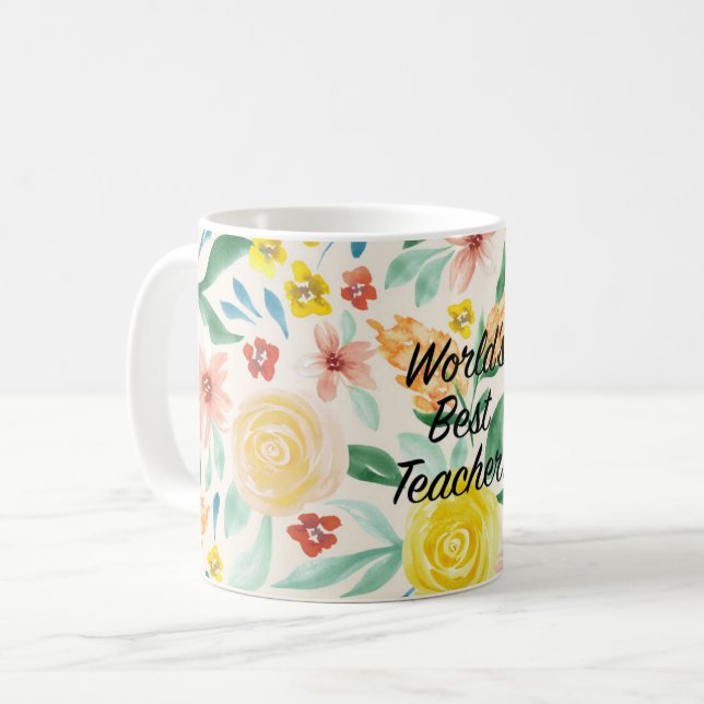 World's Best Teacher Coffee Mug (Front Left)