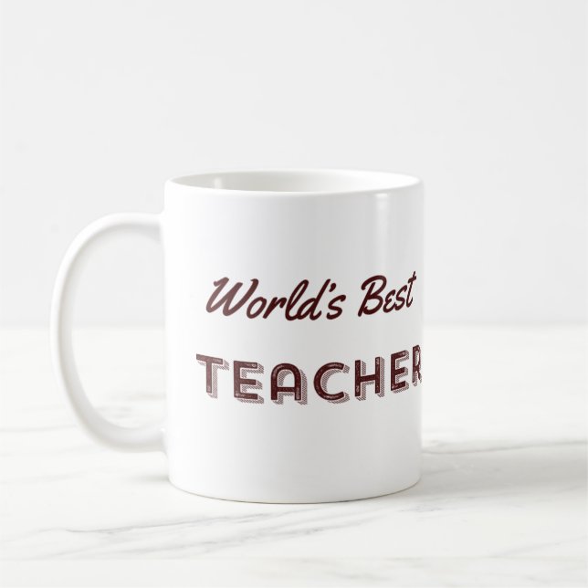World's Best Teacher Coffee Mug (Left)