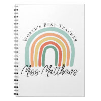 Worlds Best Teacher Elementary Rainbow