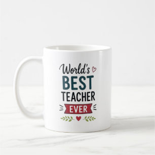 Worlds Best Teacher Ever Personalised Coffee Mug