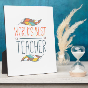 Worlds Best Teacher Gifts Plaque