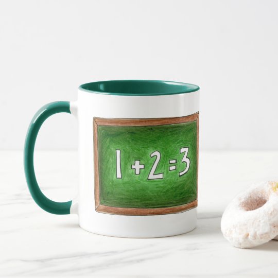 World's Best Teacher Green Slate Math Class School Mug