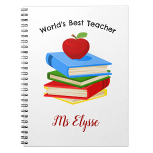 World's Best Teacher Personalised Modern Notebook