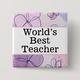 World's best teacher pin