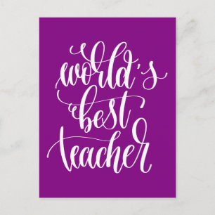World's Best Teacher Postcard