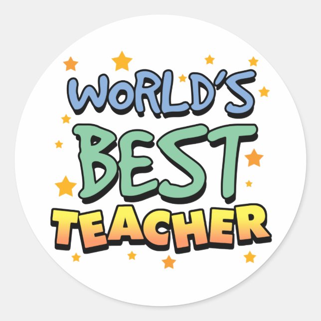 World's Best Teacher Stickers (Front)
