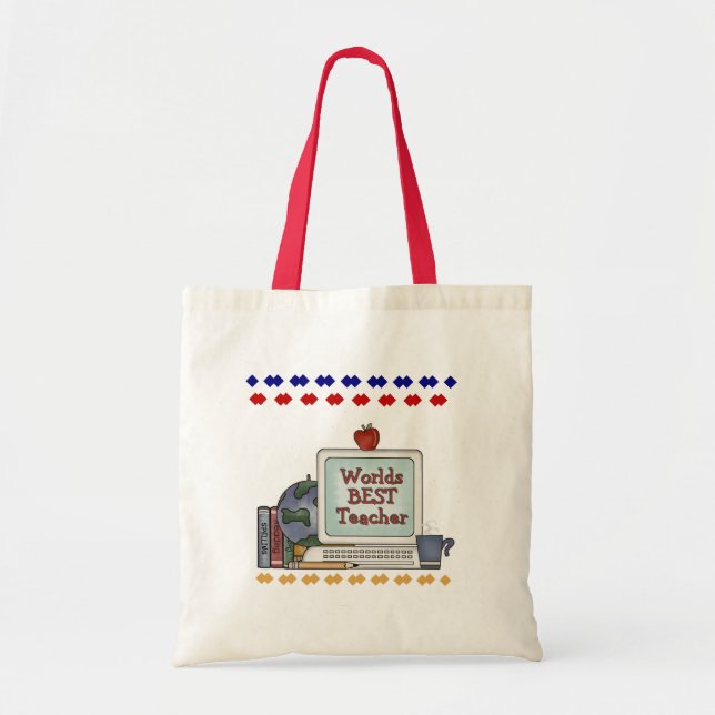 Worlds Best Teacher Tote Bag (Front)