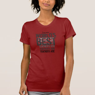 World's Best Teacher's Aide Custom Name Red W1390 T-Shirt