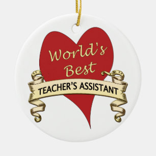 World's Best Teacher's Assistant Ceramic Ornament