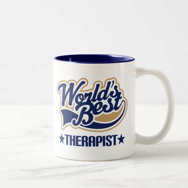 Worlds Best Therapist Two-Tone Coffee Mug (Right)