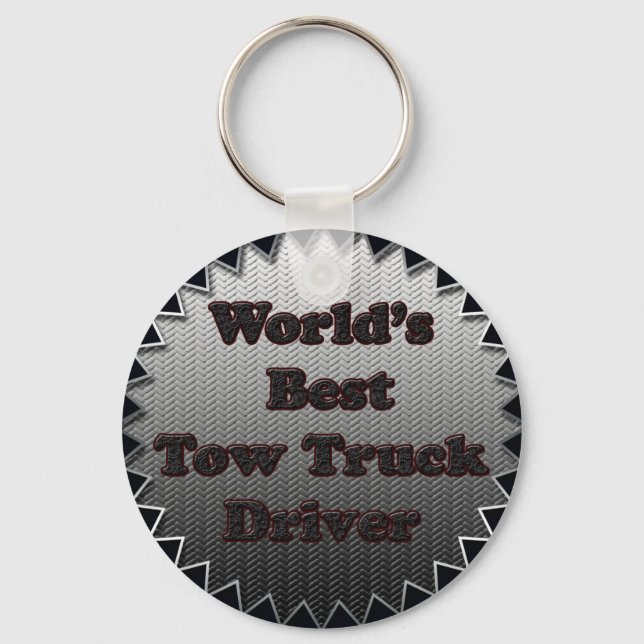 World's Best Tow Truck Driver Key Ring (Front)