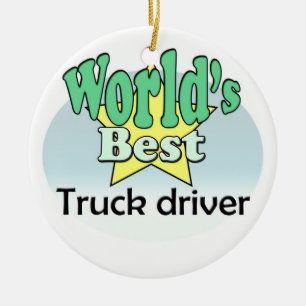 World's best Truck driver Ceramic Ornament