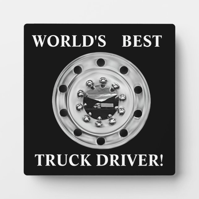 World's Best Truck Driver Plaque (Front)