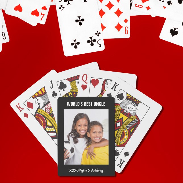 World's Best Uncle Custom Photo Playing Cards (Creator Uploaded)