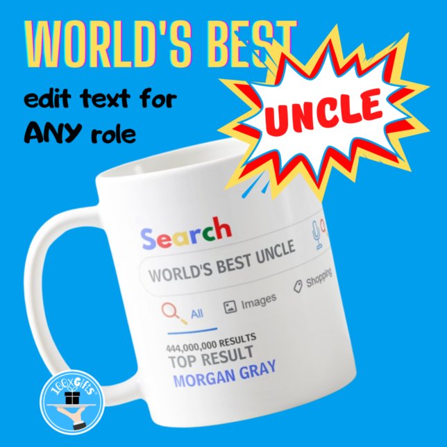 WORLDS BEST UNCLE - Funny Search TOP Result Coffee Mug (Creator Uploaded)