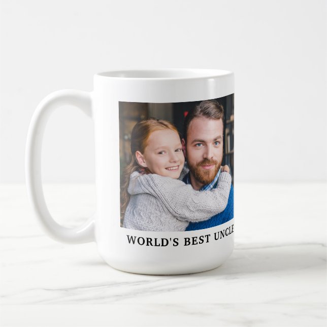 World's Best Uncle Niece Nephew Photo  Coffee Mug (Left)