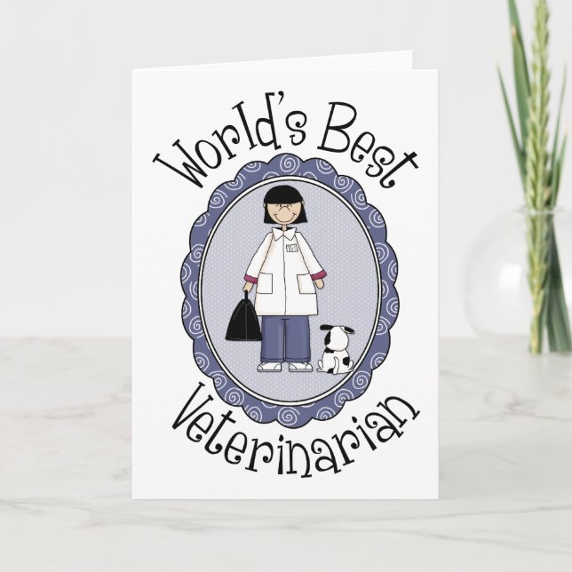 World's Best Veterinarian - Female Card (Front)