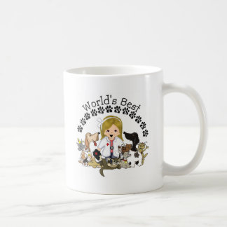 World's Best Veterinarian Mug -Female Blonde Hair