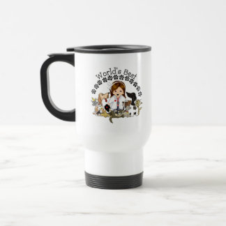 World's Best Veterinarian Mug - Female Brown Hair